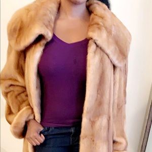 Golden Amber Mink Coat